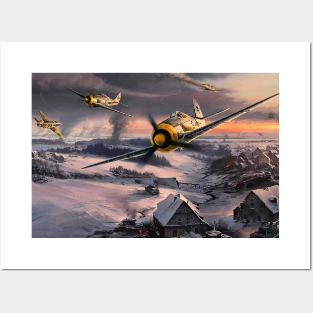 Fw190 vs P51 Wall Art by Aircraft.Lover